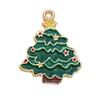 Christmas Enamel Charms for Jewelry Making, Mini Christmas Tree Pendants Charm for DIY Necklace Bracelet Earrings Making