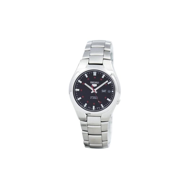 SEIKO 30M waterproof Automatic Steel Strap men s watch black dial SNK617K1 чёрный
