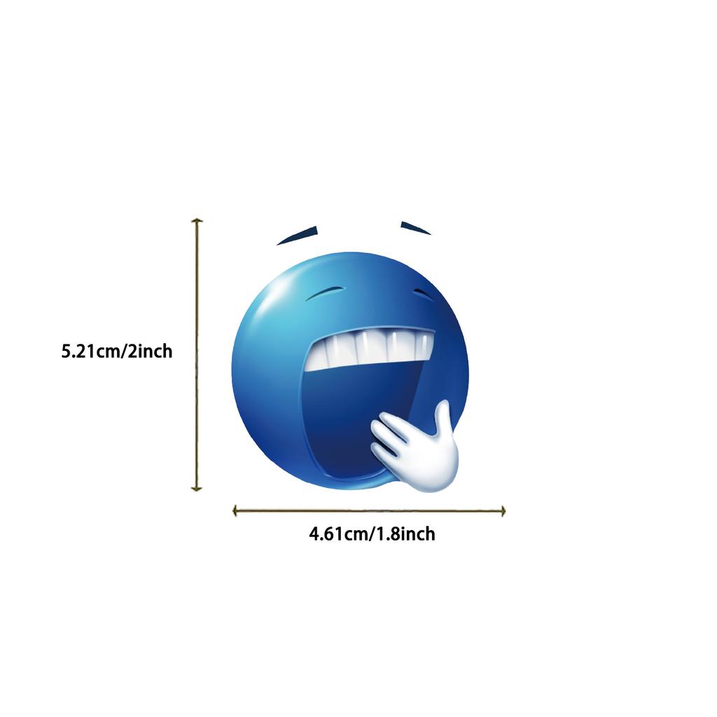 50PCS Indecent Blue Bean Alien Stickers Cartoon Big Face Laptop Cell Phone Luggage Decoration Waterproof Stickers