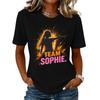 Unisex Fashion Letter Print T-Shirt Short Sleeve Neck Casual Tee for Daily Wear