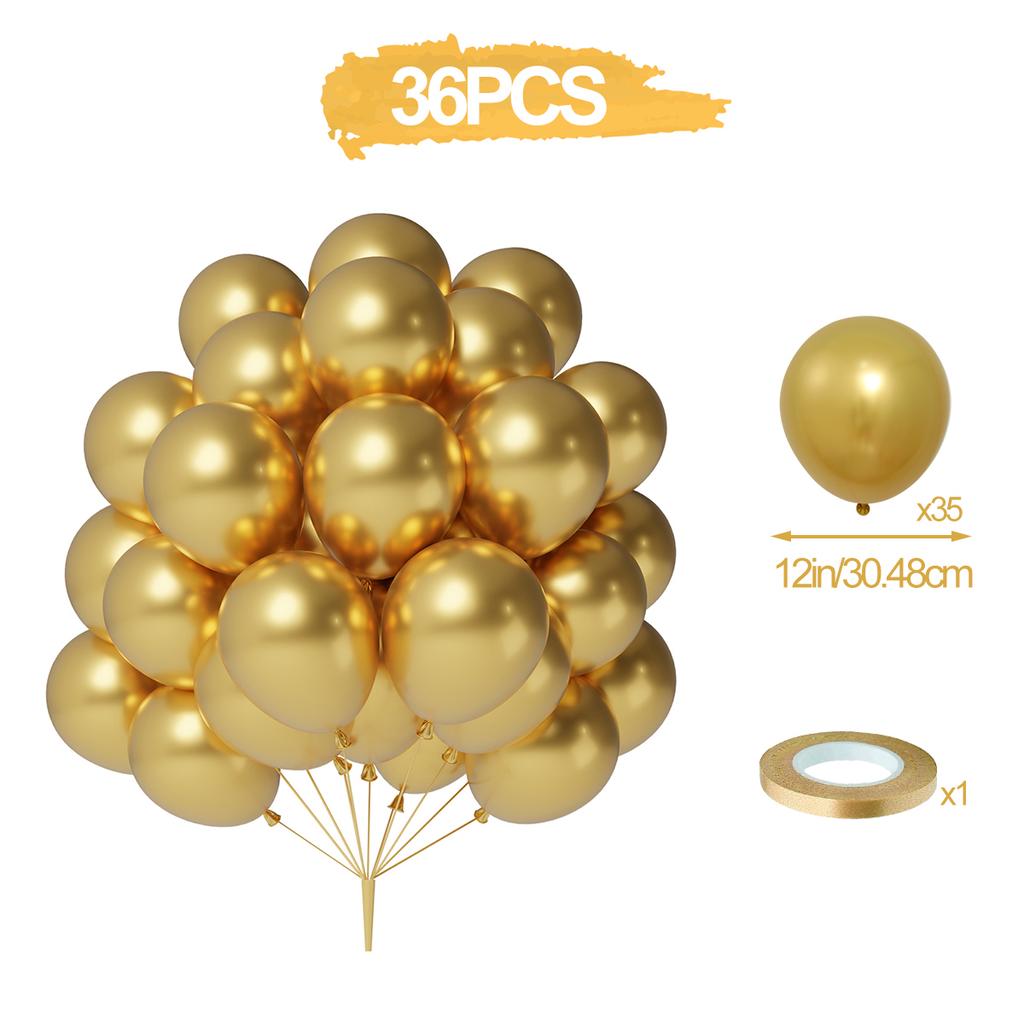 36PCS multi-color latex balloon set suitable for birthday parties, weddings, Valentine's Day party decoration
