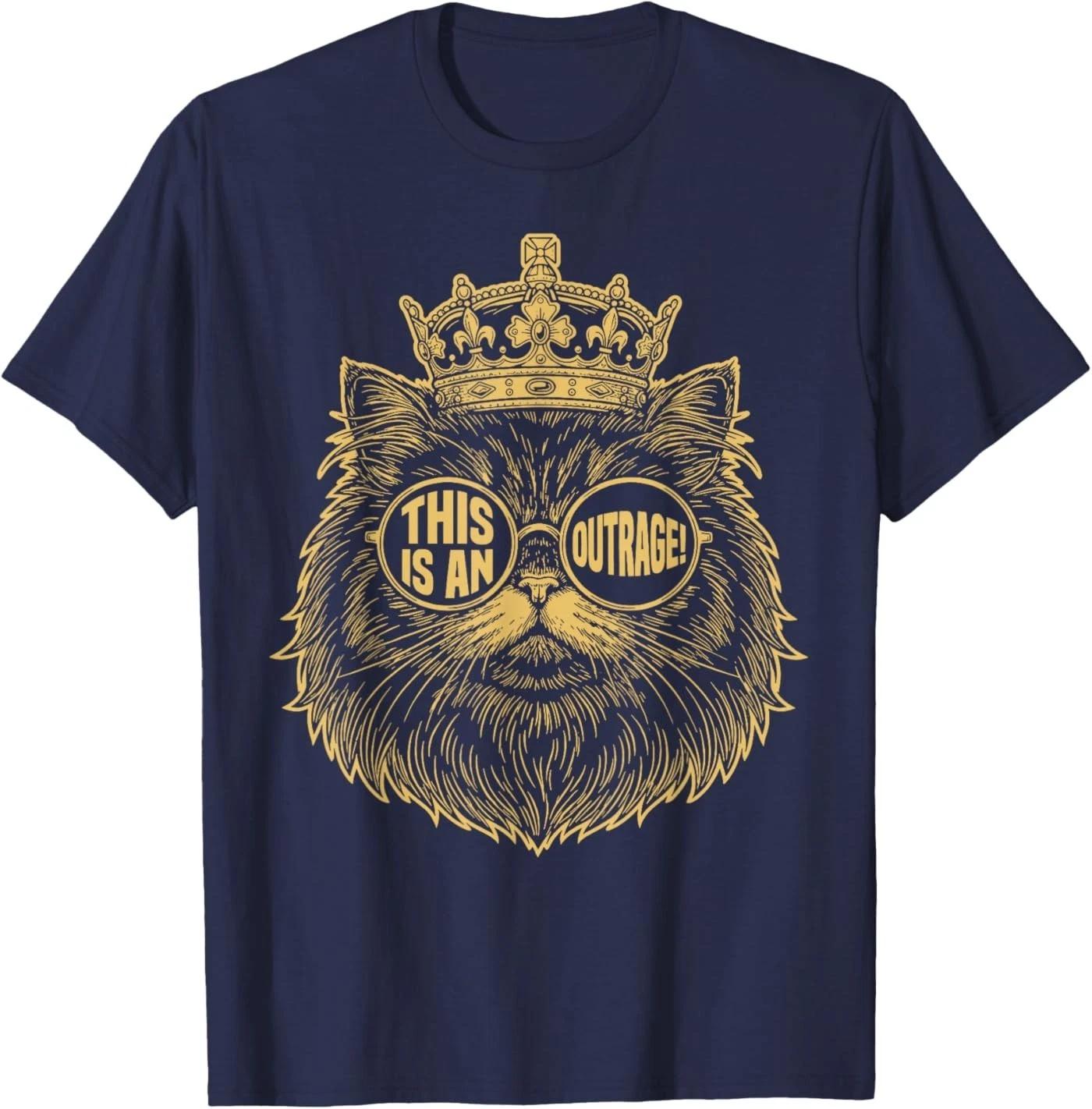 This is an Outrage Funny Princess Cat Donut Gold Womens Mens T-Shirt 4XL