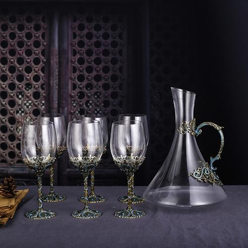 Crystal Glass Red Wine Glass Wine Dispenser Goblet Wine Glass Set Gift Box Gift Flagon Champagne Glasses Cocktail Glasses Gift