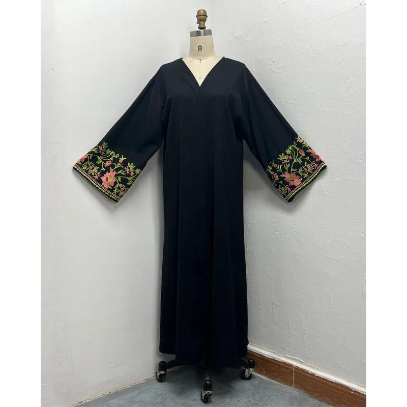 F450 Foreign Trade Cross-border E-COMMERCE Independent Station Arabic Embroidery Embroidered Robe Fashion Outer Wear Abaya Robe