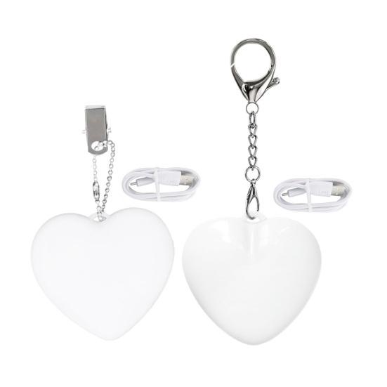 Mini Heart Keychain Pendant Clip-On Night Light Touch-Activated LED Heart-Shaped Night Lamp Home Decor