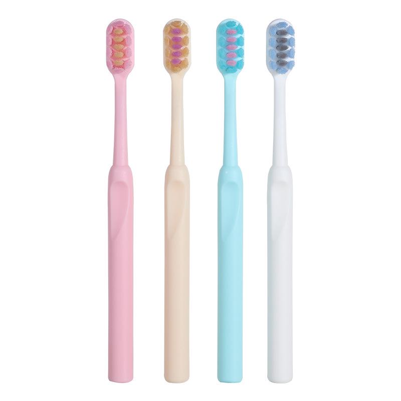 Premium Soft-Bristle Toothbrush Family Pack - Gentle Nylon Brush for Sensitive Gums, Ideal for Home Use by Students, Men, and Women