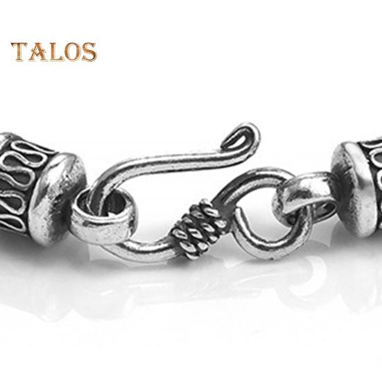 Men Bracelet Thick Hollow Chain Vintage Braided Polished Solid Color Alloy Electroplated Daily Wear Wrist Jewelry Holiday Gift