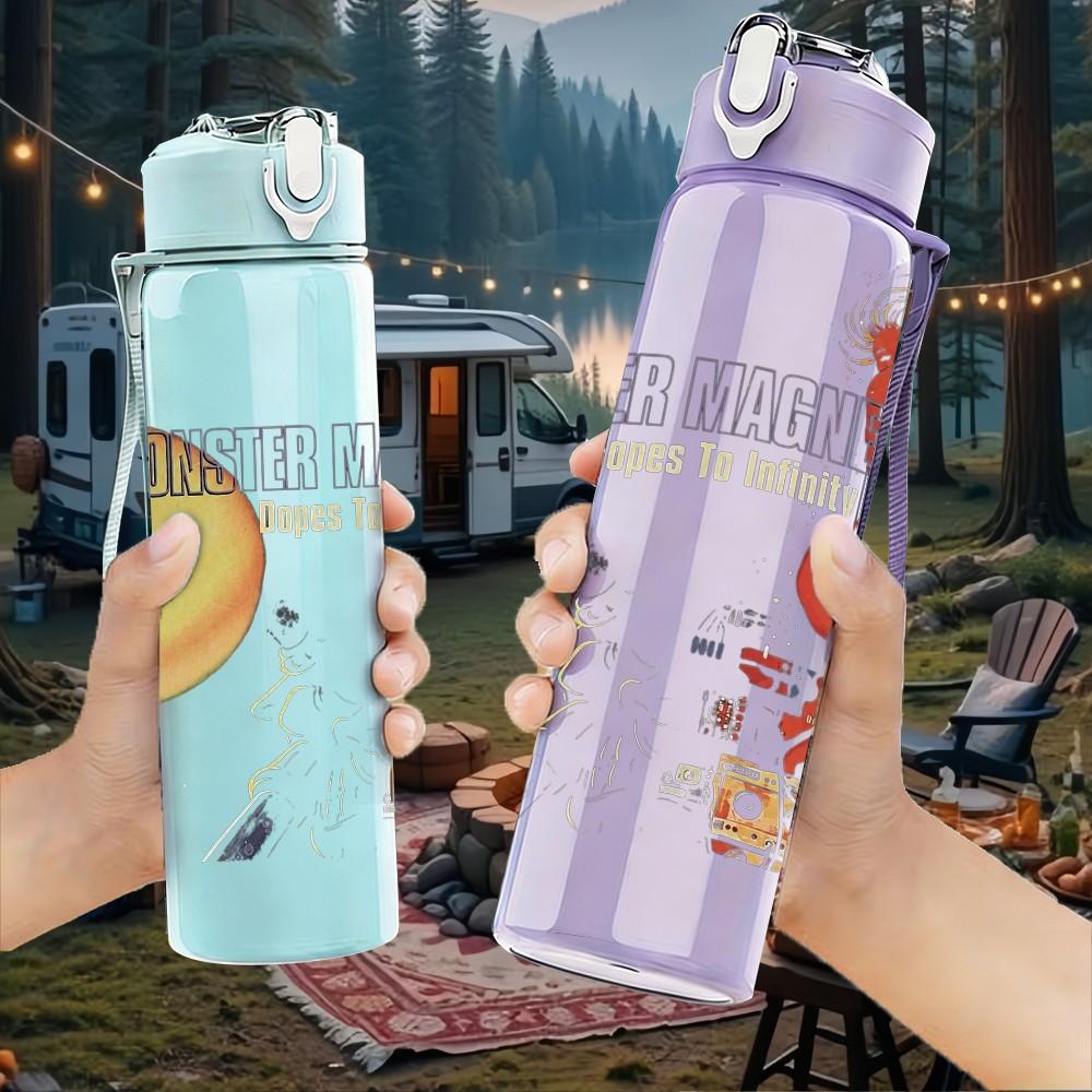 1PC Female Figure 750ml Sports Water Bottle Leakproof Straw Lid Outdoor Office Home
