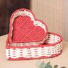 Cesti a Cuore Multiuso Intrecciati a Mano per Pane, Snack, Frutta e Verdura, Organizer, Articoli per l'Organizzazione della Casa