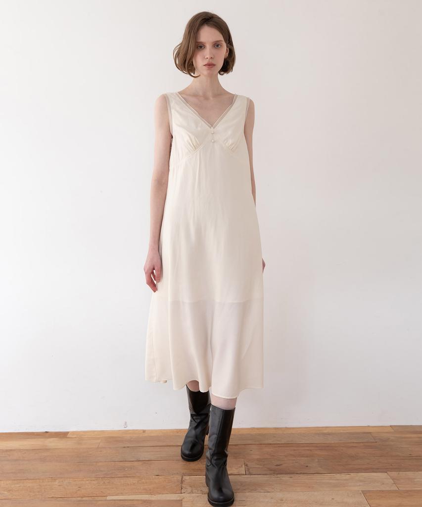 J Mark New York Sleeveless Slim Dress - Cream