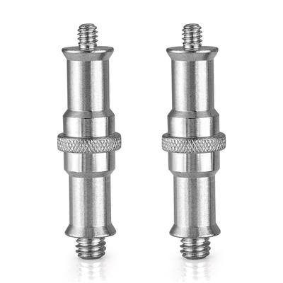 Neewer 1/4-3/8in Screw Adapter Light Stand, Hot/Cold Shoe Applicable (2 Pieces, Silver