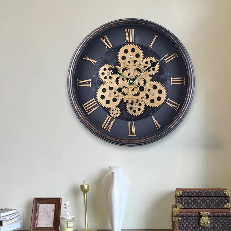 Kreative Dynamische Zahnraduhr Wohnzimmer Industriell Retro Wanduhr Dekoration Modernes Café Uhr