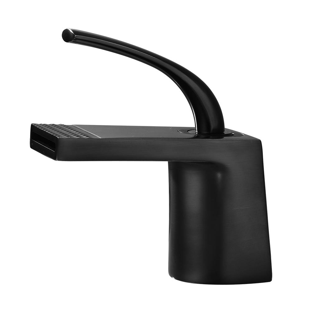 Waschtischarmatur Gold Wasserfall Wasserhahn Badezimmerarmatur Deckmontage Badezimmer Toilette Waschtischarmatur Mischbatterie Warm- und Kaltwasserspüle Wasserhahn