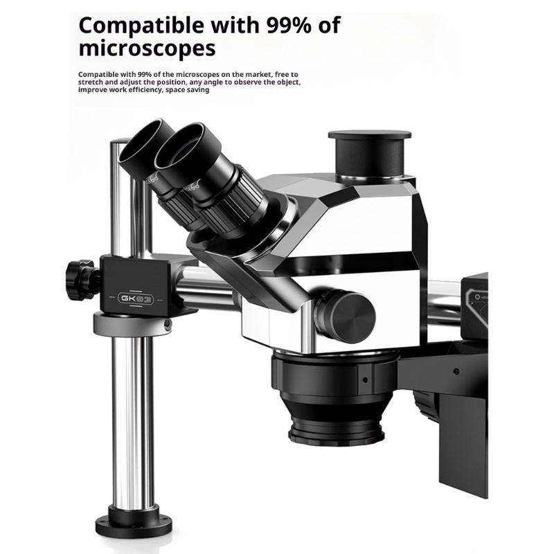 360 Degree Rotating Microscope Bracket Double Arm Boom Stand for Stereo Microscope Space Saving Suspension Design