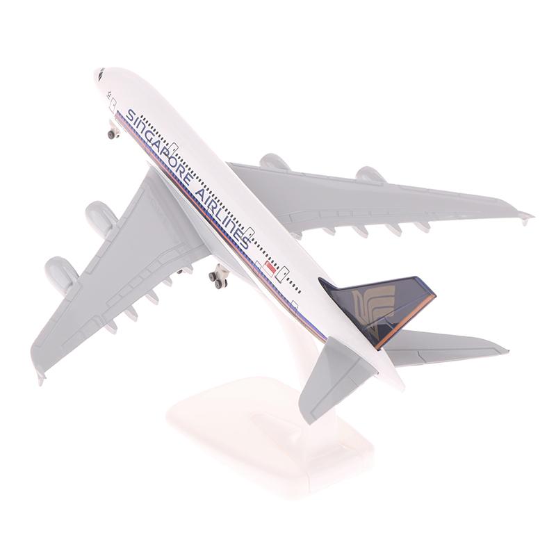 20Cm Plane Model Boeing A380 Singapore Airlines Aircraft Alloy Simulation Airplane Model Aircraft For Kids Toys Christmas Gift