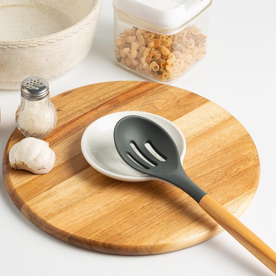Kitchen Storage Spoon Holder in a Water Droplet Shape, Ceramic Long-Handled Spoon Rack, Suitable for Soup Spoons, Small Spoons, And Large Spoons