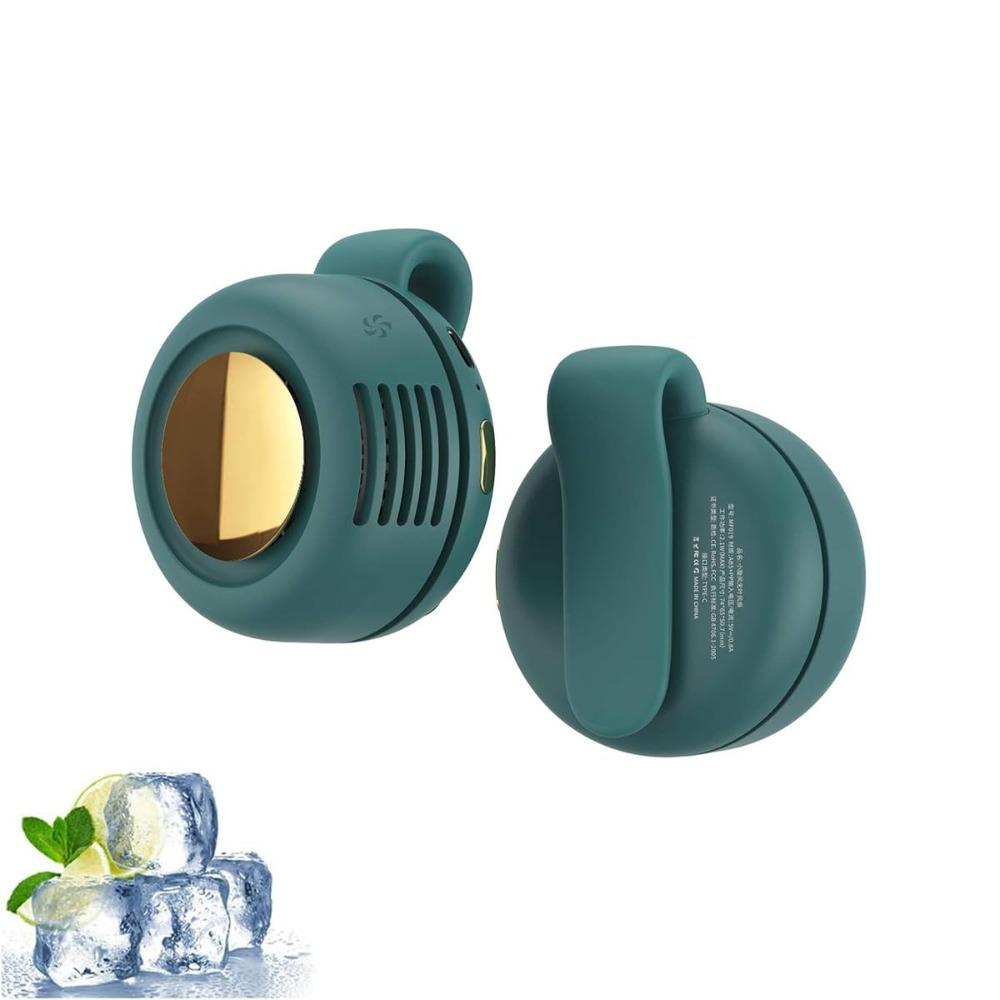 

Легкий бесшумный вентилятор без лопастей с клипсой, новый вихревой вентилятор для улицы и офиса зелёный