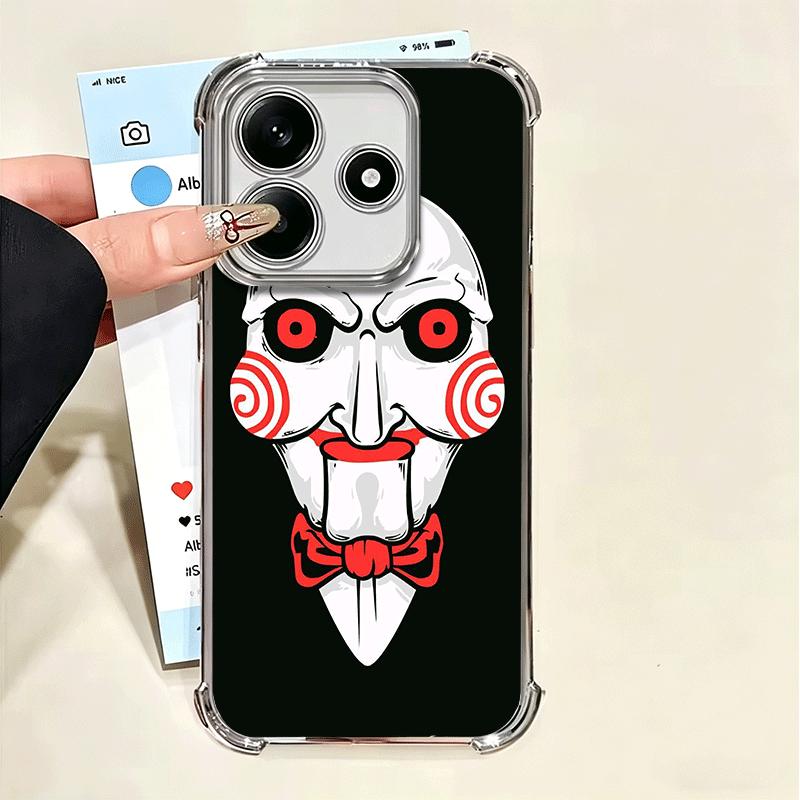 The J-Jigsaws Killer Horror Soft Phone Case For Xiaomi Poco X7 X8 Pro Max X6 X5 X3 F8 Ultra F7 M8 M7 M5S Redmi 15C 15A 15 14C 13