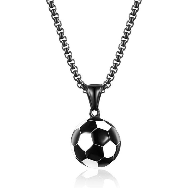 European, American, American, Canadian and Mexican World Cup Football Titanium Steel Necklace Jewelry