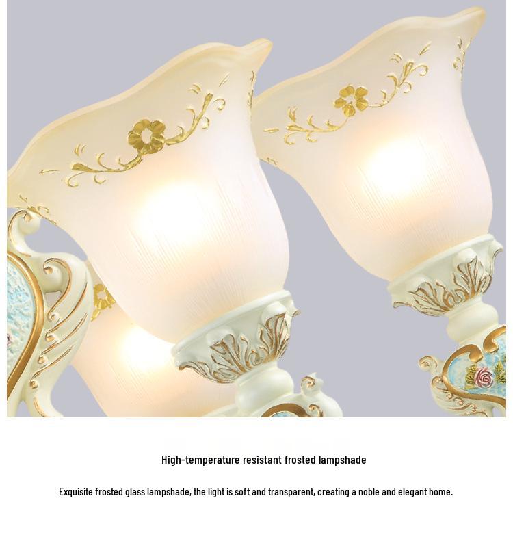 European Retro Resin Chandelier for Living Room, Restaurant, or Bedroom - Warm Atmosphere and Unique Style