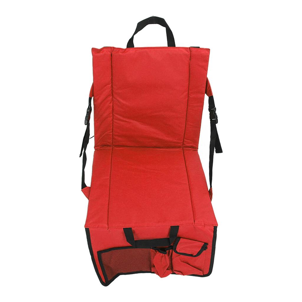 Folding Stadium Chair Adjustable Angle 600D Oxford Cloth Portable Bleacher Cushions with Pocket for