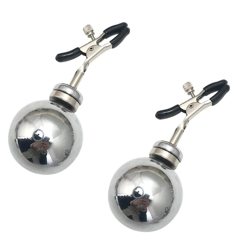 Huge Weight Metal Nipple Clamps Clips Magnet Ball Slave BDSM Breast Bondage Restraint Sex Toy For Women Couple Play Game