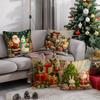 Santa And Snowman On Christmas Pillowcasesuitable For Sofa Car Bedroom Decorative Cushion Cover Pillow Cover