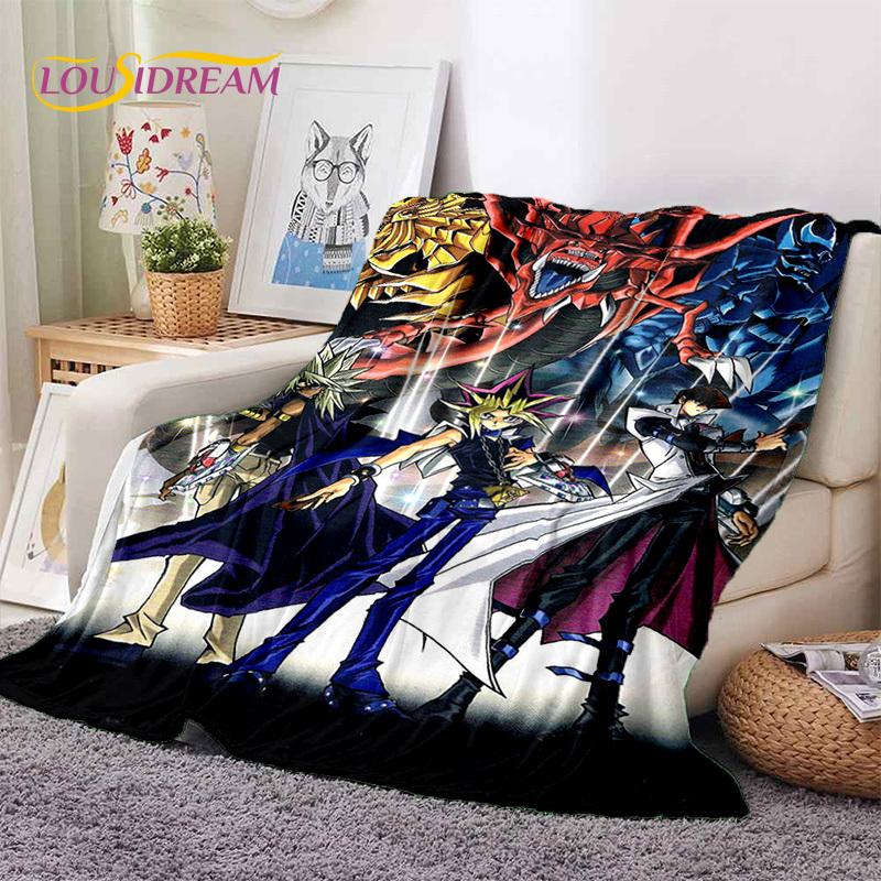 Yu-Gi-Oh Anime MONSTER CARD Cartoon Soft Blankets,Throw Blanket Comfortable Blanket for Picnic Beds Sofa Home Bedroom Kids Gifts