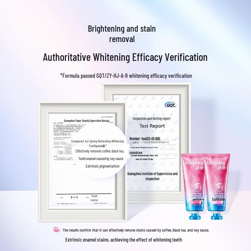 Blispring Cherry Blossom & Peach Whitening Toothpaste Set