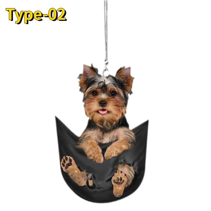 

1 шт. плоский автомобильный кулон практичный интерьерный орнамент подвесной мини-щенок в форме автомобиля подвесная игрушка в подарок аксессуары для украшения автомобиля 02