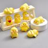 6Pcs/set Cartoon Chick Animal Miniatures Resin Ornaments Fairy Garden Decoration Moss Terrarium Micro Landscape