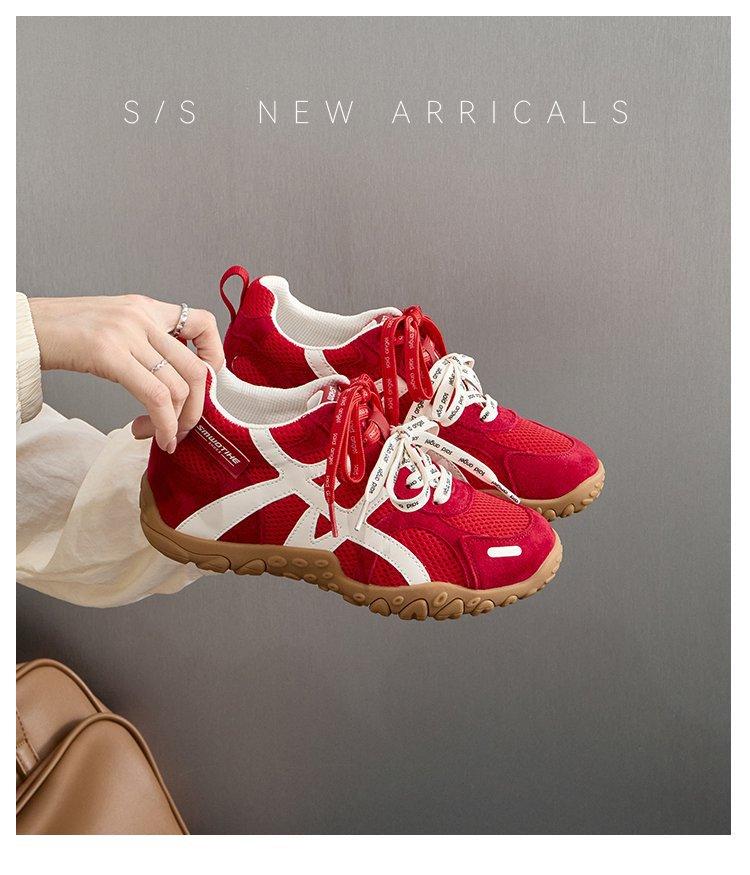 

7СМ увеличение внутренней высоты Немецкие тренировочные туфли женские туфли 2025 осень новая сетчатые на толстой подошве дышащие повседневные спортивные туфли туфли Форреста Гампа 35