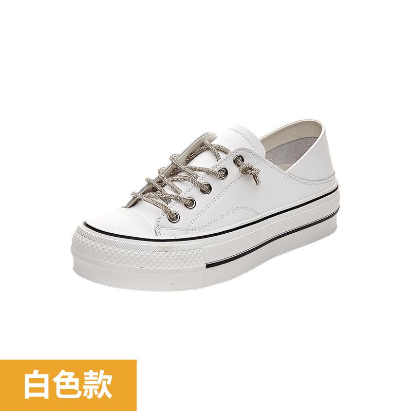 

Little White Shoes 2025 New Women s Shoes One Pedal Platform Shoes Soft Sole Casual Two Wear Overboard Shoes One Women s 2025 34