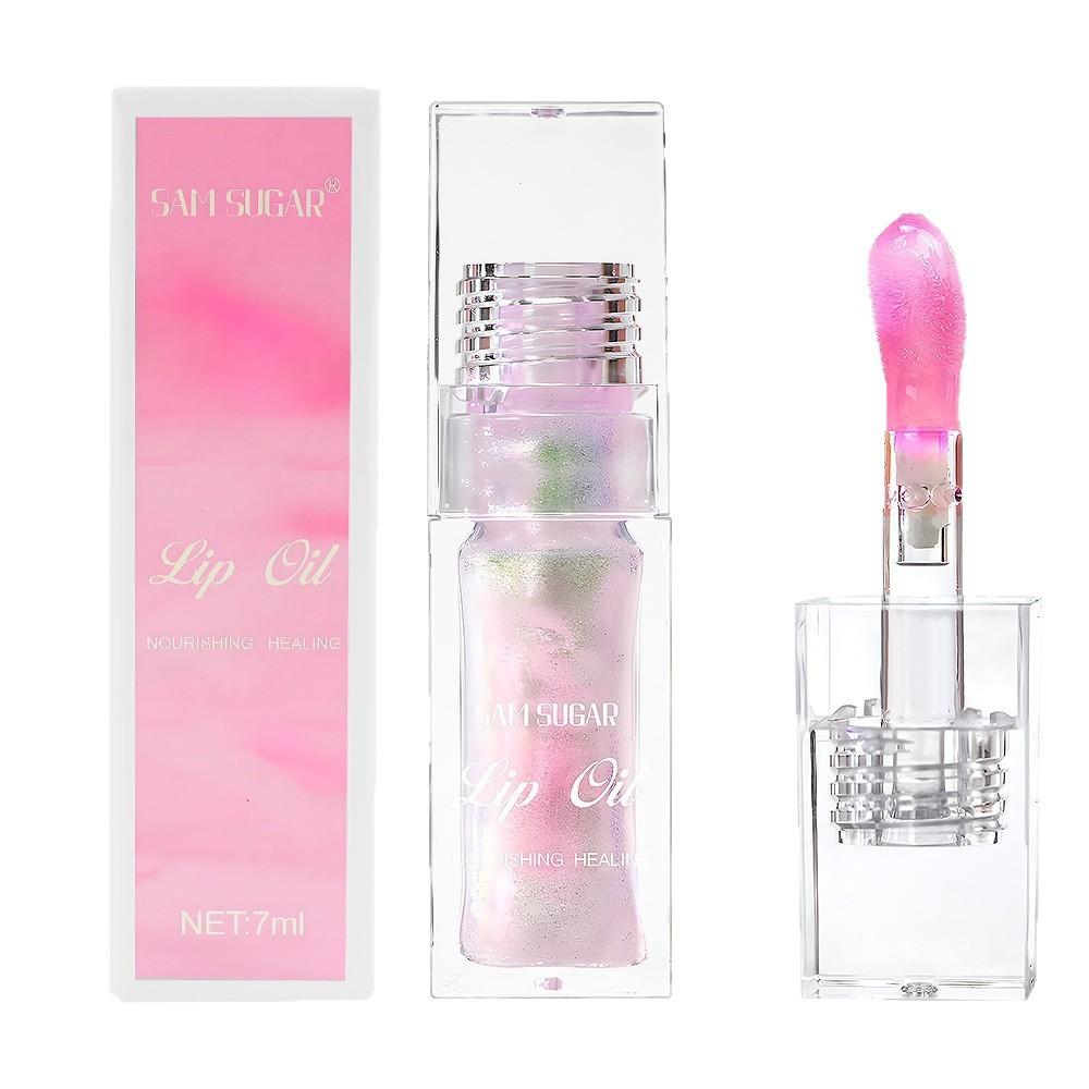 SAM SUGAR Koloryzujący Olejek do Ust Nawilżający Nawilżający Koloryzujący Błyszczyk do Ust Powiększający Usta 6 Kolorów Gładki Pomadka w Płynie Hurtownia