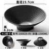 Restaurant Melamine Tableware, Soup Bowls, Noodle Bowls, Threaded Frosted Black Plastic Bowls, Thick and Large Capacity