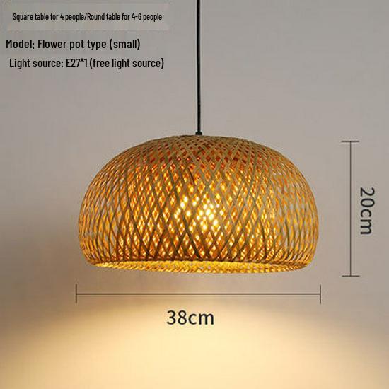 Bamboo Weave Pendant Light for Tea Room, Restaurant, or Bar – Simple Japanese Style