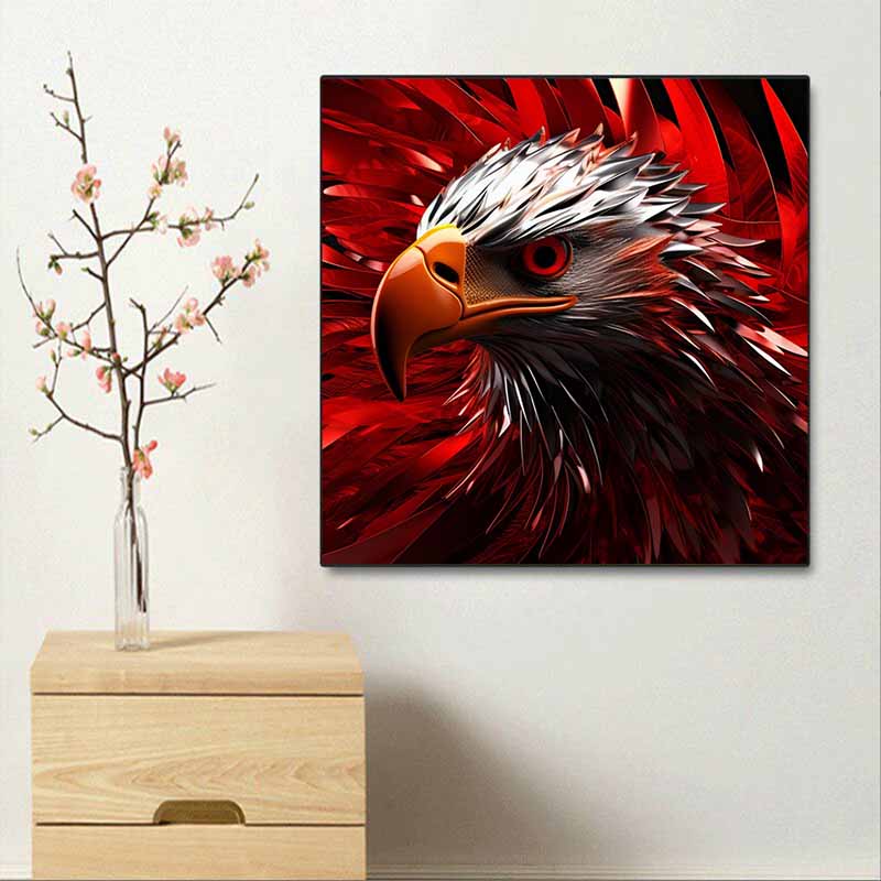 New Arrival 5D DIY Full Circle Diamond Painting "Red Flying Eagle" Embroidery Cross Stitch Home Decor Gift