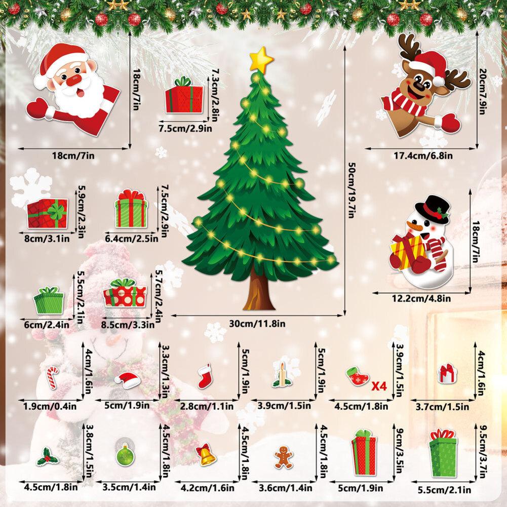 For Fridge Magnets with Christmas Themes Including Santa Claus Reindeer and Tree Ornaments for Kitchen and Holiday Decoration