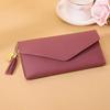 Fashion Women Wallets Simple Zipper Purses Long Section Clutch Wallet Soft PU Leather Bag