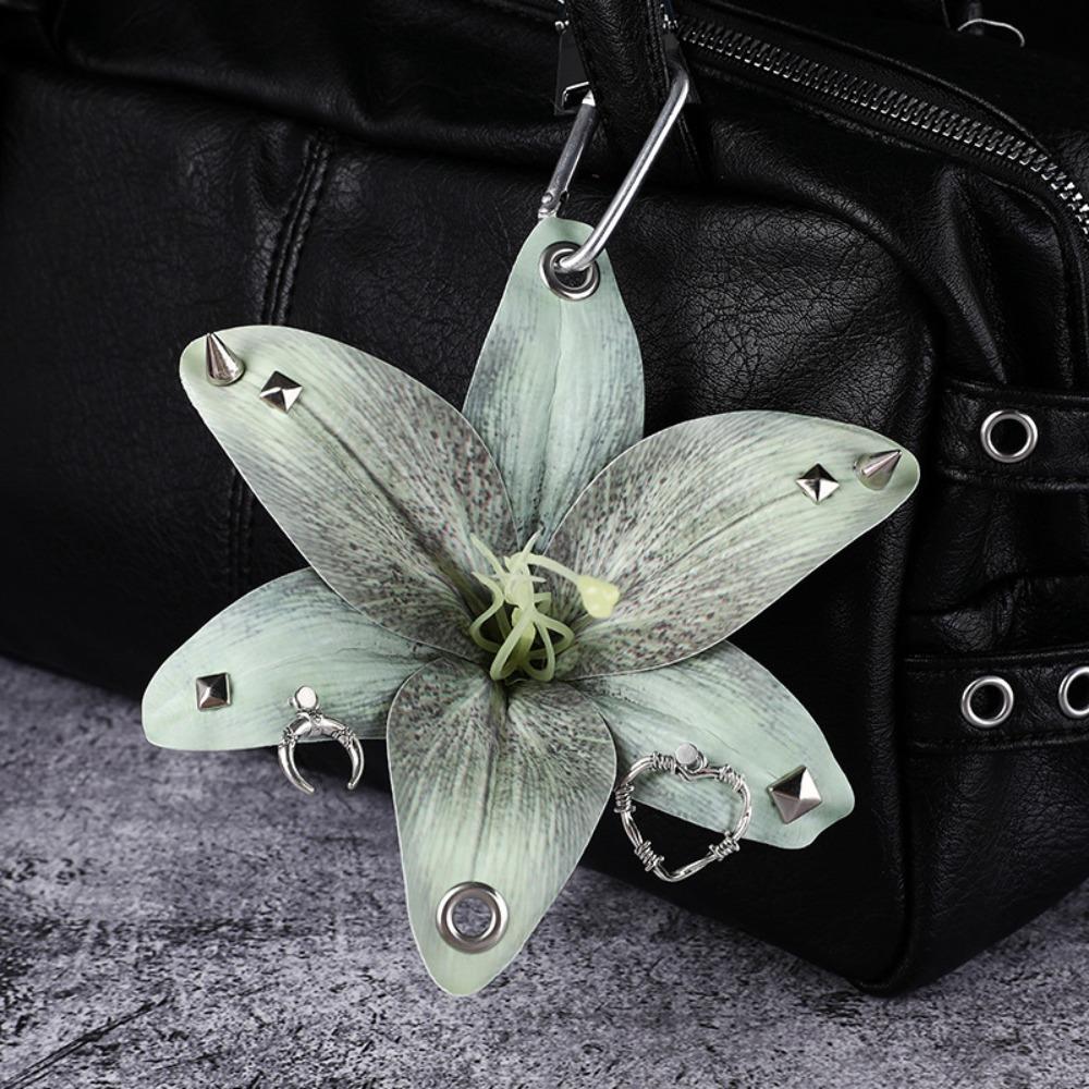 

Simulation Flower Orchid Lily Keychain Backpack Decoration Colorful Handmade Drilling Puncture Gradient Color Home Decoration