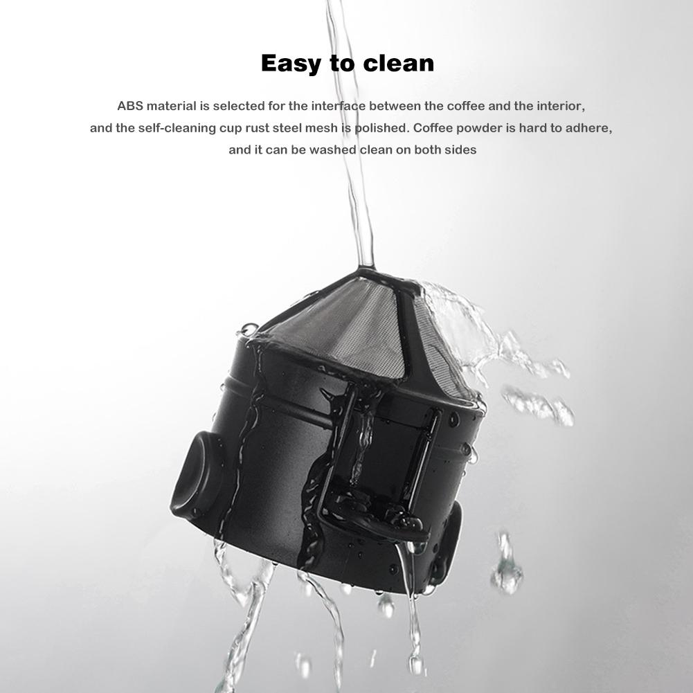 Foldable Coffee Filter Portable Pour Over Coffee Maker Stainless Steel Reusable Coffee Funnel Dripper Paperless Pour Over Holder