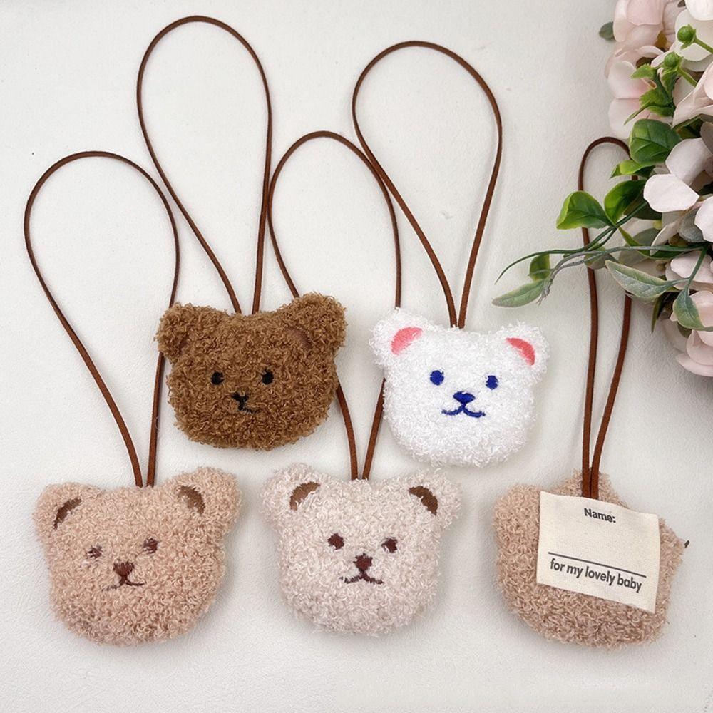 Cute Cartoon Bear Pendant Keychains Kawaii Decoration Children's Tag Keyrings Bag Car Trinket Accessories