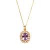 S925 Sterling Silver Natural Amethyst Citrine Topaz Colored Treasure Necklace Women'S Light Luxury Fashion Sense
