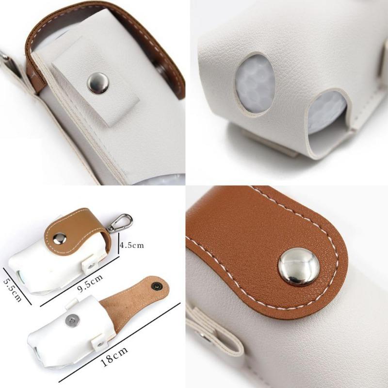 1PC Mini Bag PU Leather Waist Hanging Golf Ping Pong Storage Bag Men's Belt Bag Sports Accessories.