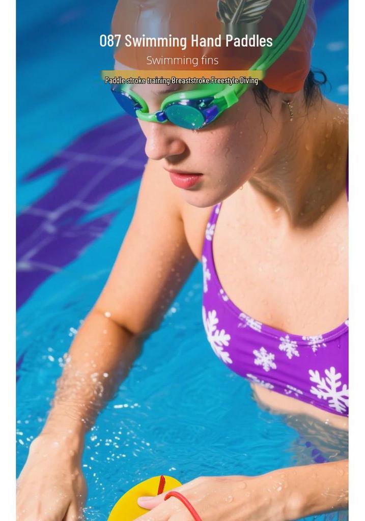 Universal Swimming Hand Fins: Adult & Child Breaststroke and Freestyle Arm Paddles for Improved Swimming Skills.