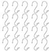 24Pcs Bathroom Shower Curtain Hooks S Design Metal Shower Rod Hooks for 29Mm Rod Vintage Decorative Corrosion Resistant Iron
