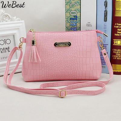 Fashion Alligator Pattern Shoulder Messenger Bags for Women PU Leather Handbag Small Phone Purse Crossbody Pack