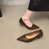 Fashion New Luxury Pumps Shoes for Women Heeled Woman Medium Heel Stiletto Heels High Sandal Party Office Elegant Brown Small Heel Sexy