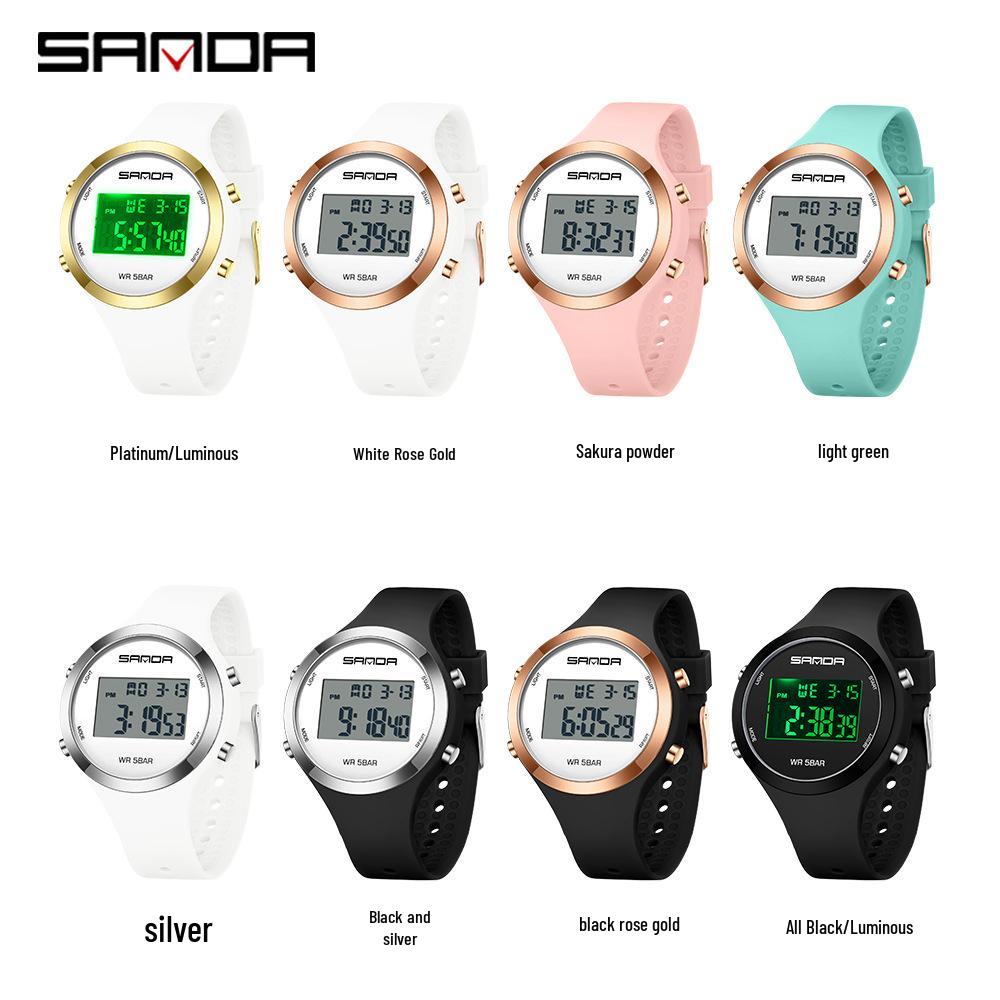 Sanda Colorful Multi-Function Waterproof Sports Watch for Men & Women