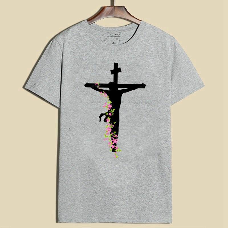 ZIMOXUAN T-Shirt mit Aufdruck „Cross Faith“ für Damen, grafische T-Shirts, christliche Shirts für religiöse Geschenke, lässig, kurzärmelig, mit Buchstabendruck, für den Sommer, süße grafische T-Shirts